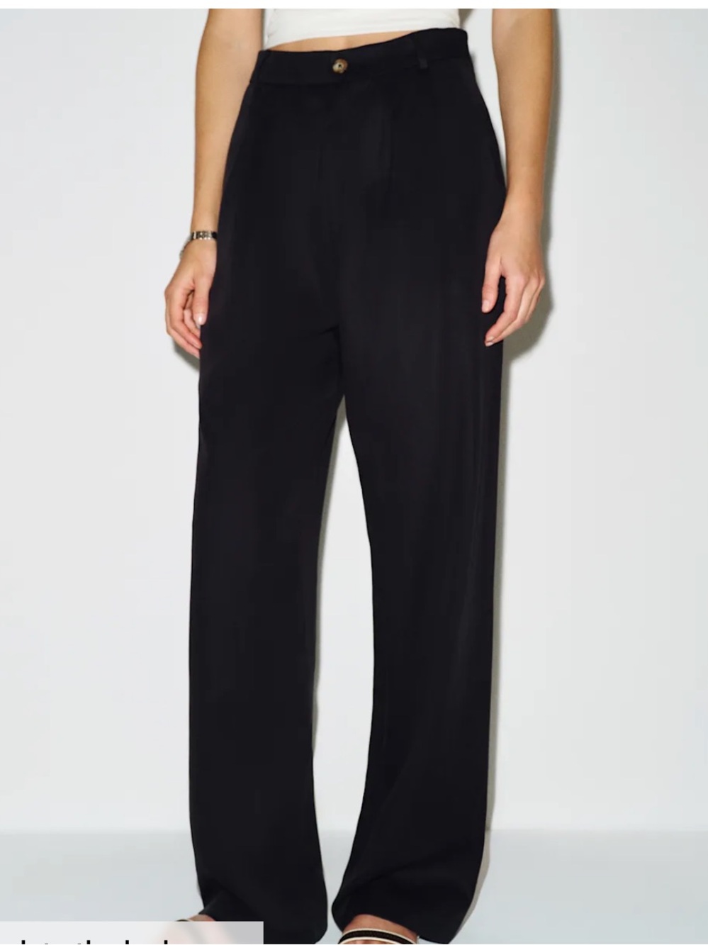Reformation Mason Black Trousers
